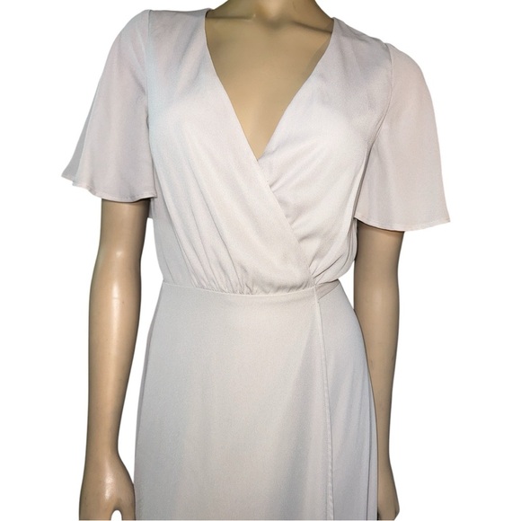 Show me your mumu women’s maxi Elegant Cream Sophia Wrap Dress size S - Picture 3 of 11